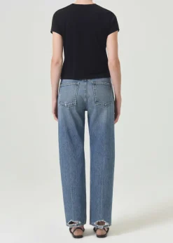 Flash Sale AGOLDE Adine Shrunken Tee In Black