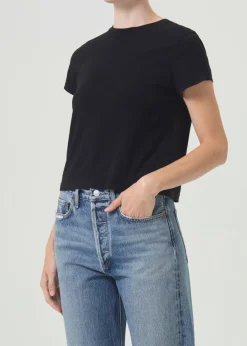 Flash Sale AGOLDE Adine Shrunken Tee In Black