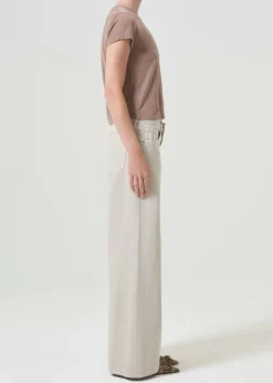 Sale AGOLDE Adine Shrunken Tee In Chai Heather