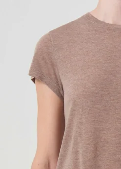Sale AGOLDE Adine Shrunken Tee In Chai Heather