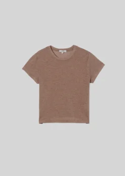Sale AGOLDE Adine Shrunken Tee In Chai Heather