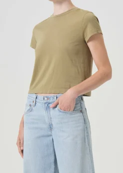 Hot AGOLDE Adine Shrunken Tee In Cocoon