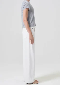 New AGOLDE Adine Shrunken Tee In Grey Heather