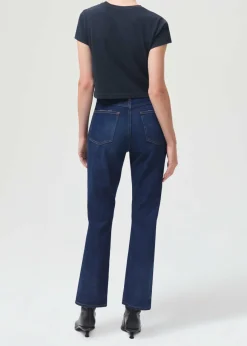 Discount AGOLDE Adine Shrunken Tee In Nocturne