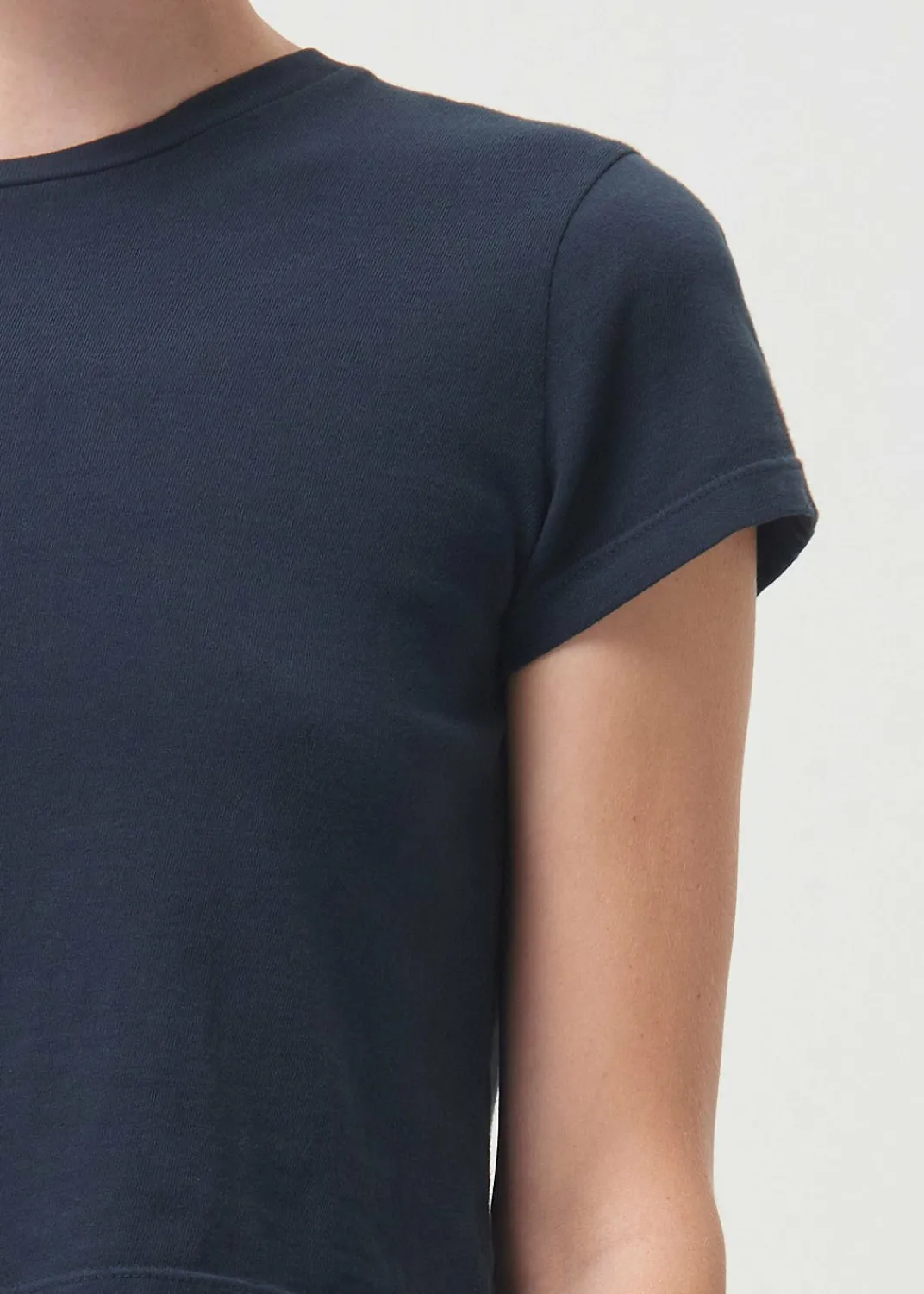 Discount AGOLDE Adine Shrunken Tee In Nocturne