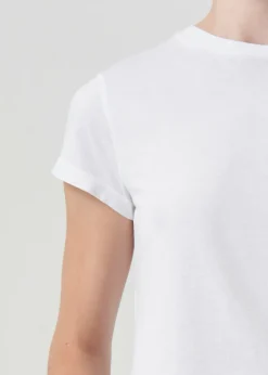 Store AGOLDE Adine Shrunken Tee In White