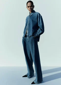 Cheap AGOLDE Aiden High Low Shirt In Shout