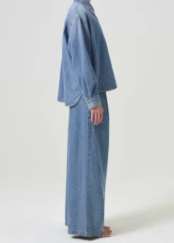 Cheap AGOLDE Aiden High Low Shirt In Shout