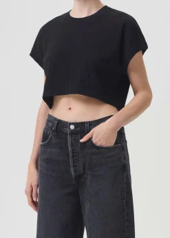 Fashion AGOLDE Aiden Tee In Black