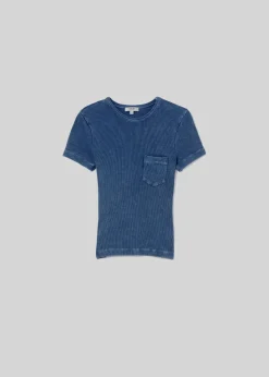 Flash Sale AGOLDE Arlo Rib Pocket Tee In Indigo