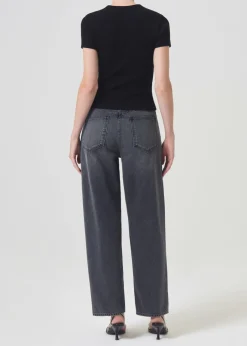 Outlet AGOLDE Arlo Rib Tee In Black