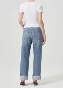 Shop AGOLDE Arlo Rib Tee In White