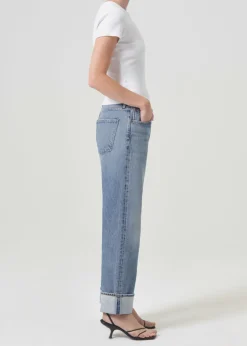 Shop AGOLDE Arlo Rib Tee In White