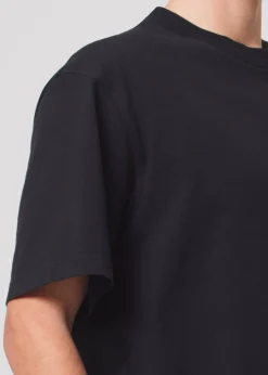 Cheap AGOLDE Asha Mock Neck Tee In Black