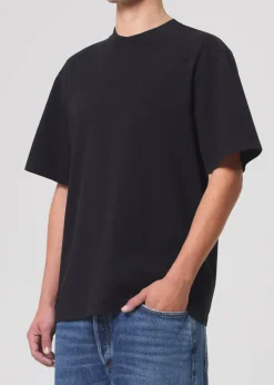 Cheap AGOLDE Asha Mock Neck Tee In Black