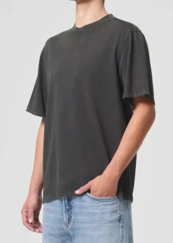 Store AGOLDE Asha Mock Neck Tee In Fracture