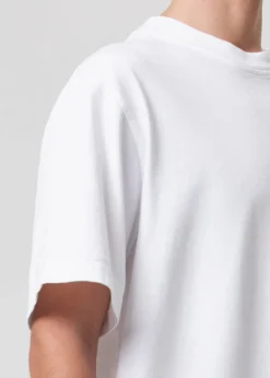 Sale AGOLDE Asha Mock Neck Tee In White