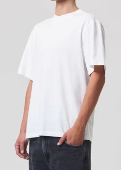 Sale AGOLDE Asha Mock Neck Tee In White