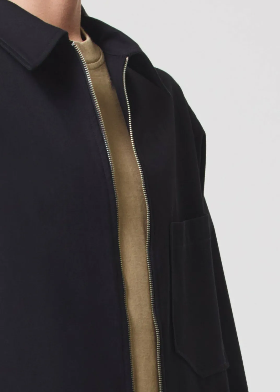 Flash Sale AGOLDE Atlas Zip Shirt In Black