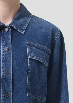 Best Sale AGOLDE Beck Shirt Jacket In Believe