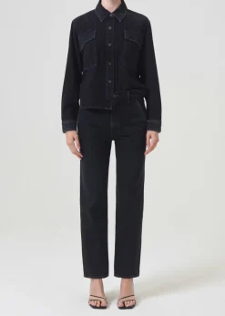 Fashion AGOLDE Beck Shirt Jacket In Intense