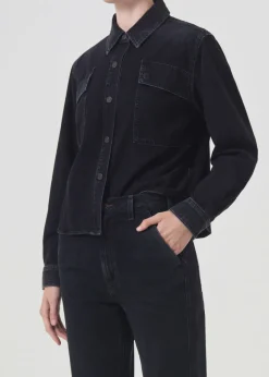 Fashion AGOLDE Beck Shirt Jacket In Intense