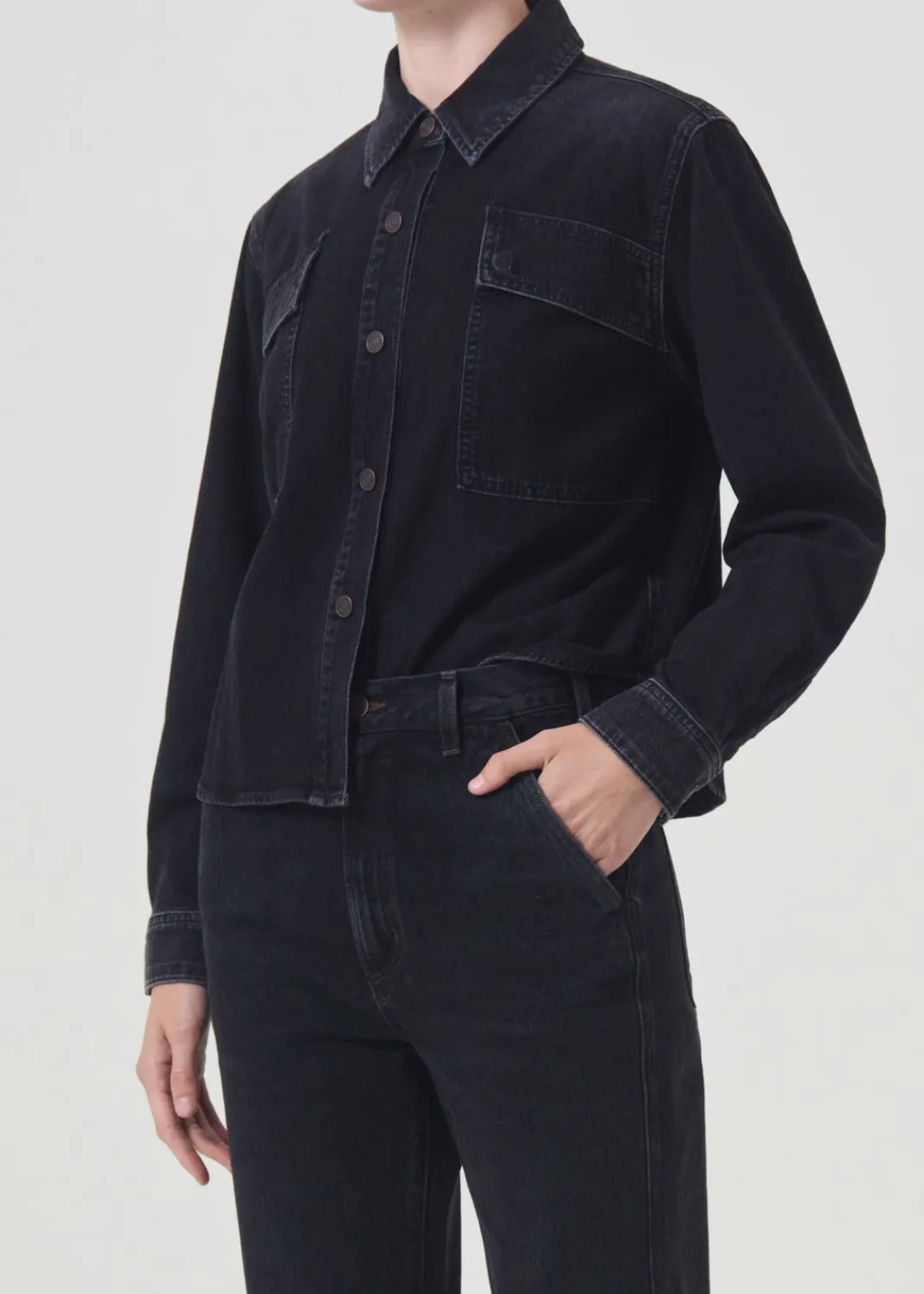 Fashion AGOLDE Beck Shirt Jacket In Intense