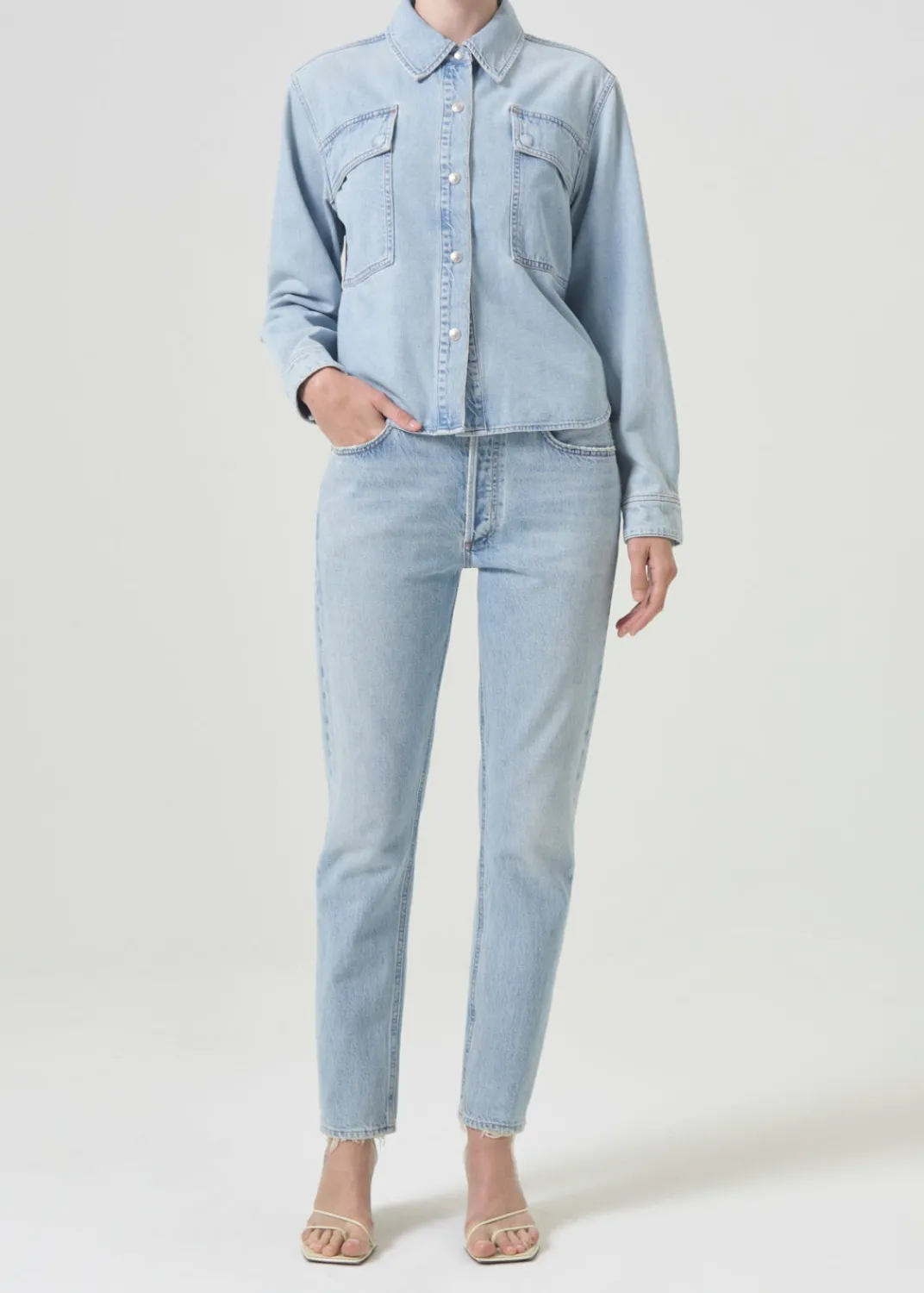 Best Sale AGOLDE Beck Shirt Jacket In Past