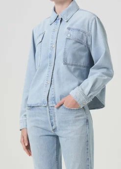Best Sale AGOLDE Beck Shirt Jacket In Past