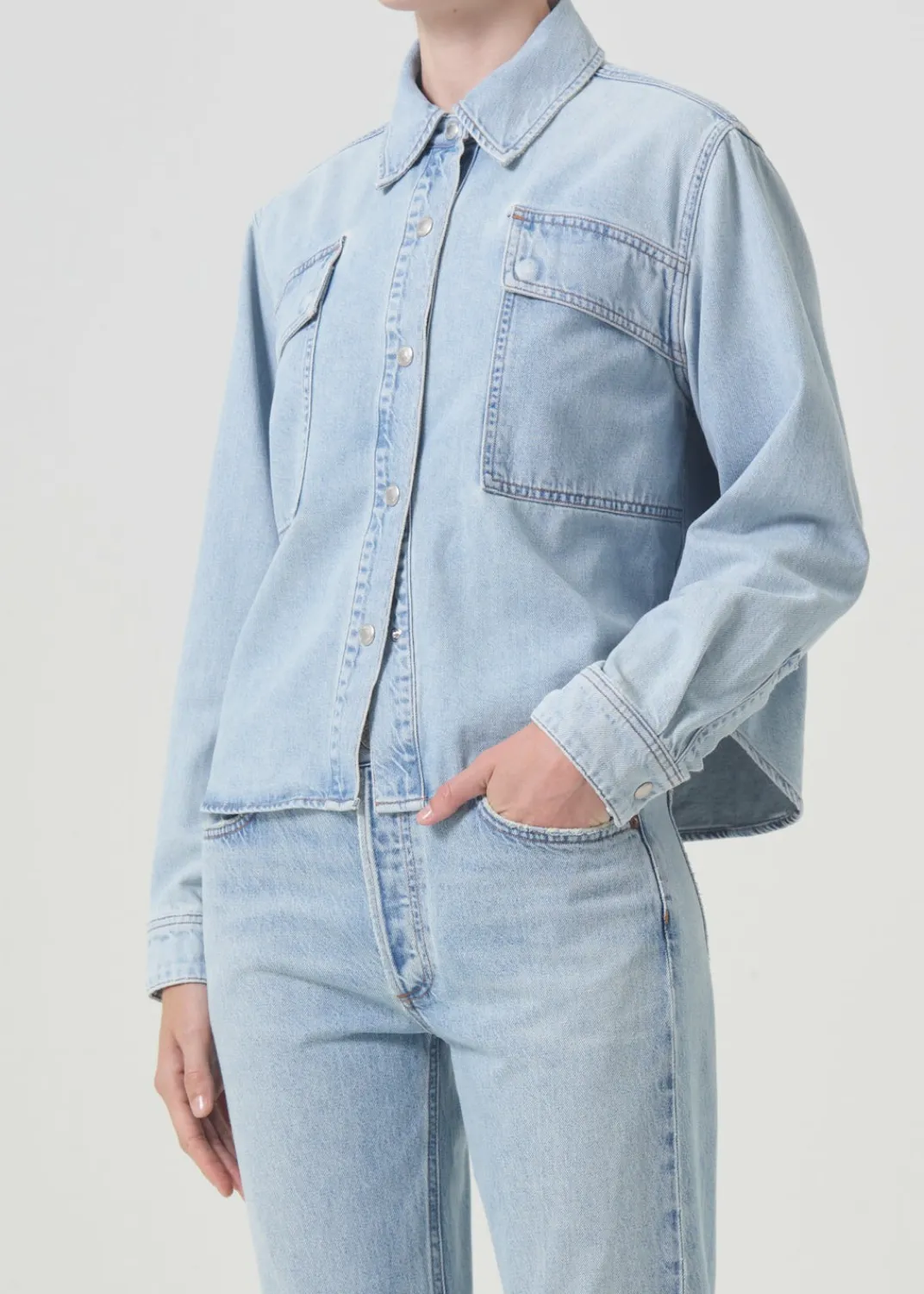 Best Sale AGOLDE Beck Shirt Jacket In Past