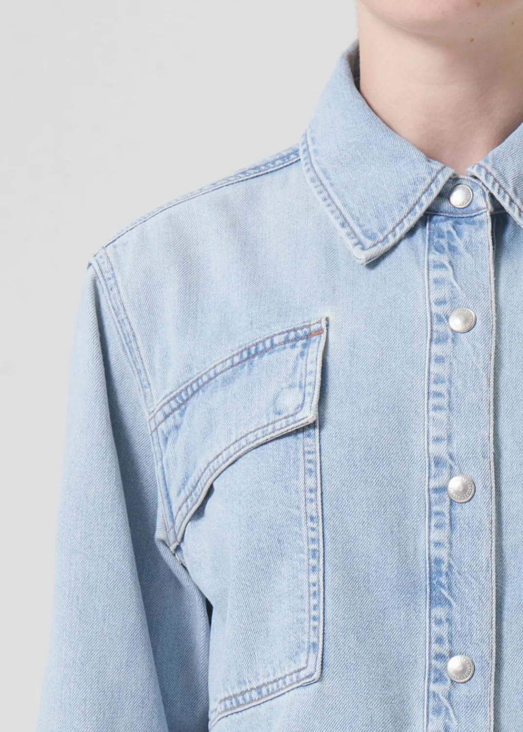 Best Sale AGOLDE Beck Shirt Jacket In Past