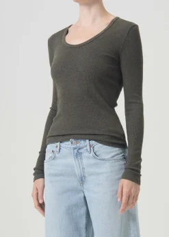 Outlet AGOLDE Bernice Tee In Crocodile