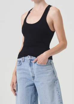 Cheap AGOLDE Bianca Tank In Black