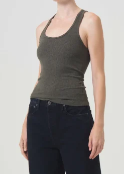 Shop AGOLDE Bianca Tank In Crocodile