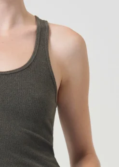 Shop AGOLDE Bianca Tank In Crocodile