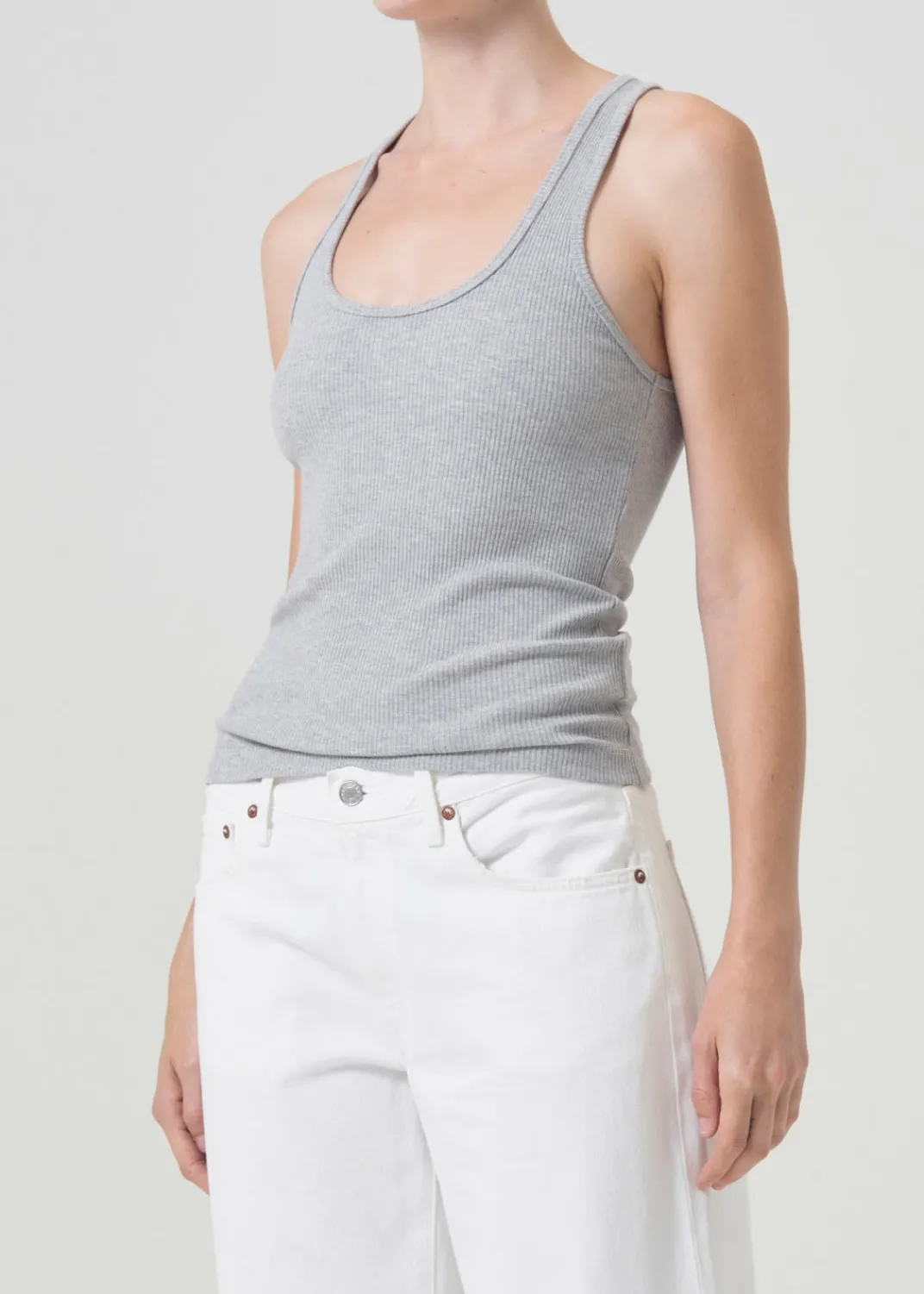 Best Sale AGOLDE Bianca Tank In Grey Heather