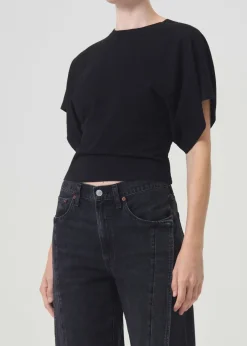 Shop AGOLDE Britt Tee In Black