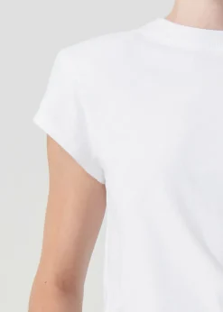 Online AGOLDE Bryce Shoulder Pad Tee In White