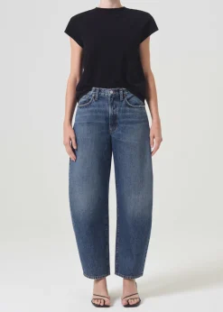 Best Sale AGOLDE Bryce Shoulder Pad Tee In Black