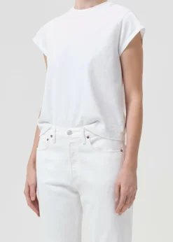 Best Sale AGOLDE Bryce Tee In White