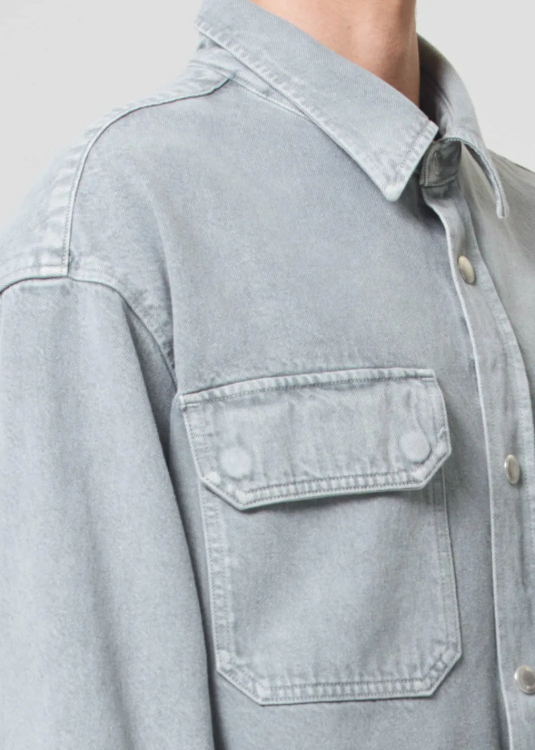 Online AGOLDE Camryn Shirt In Concrete