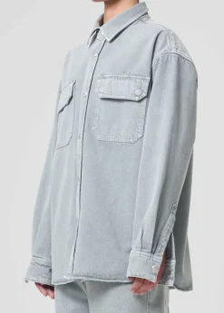 Online AGOLDE Camryn Shirt In Concrete