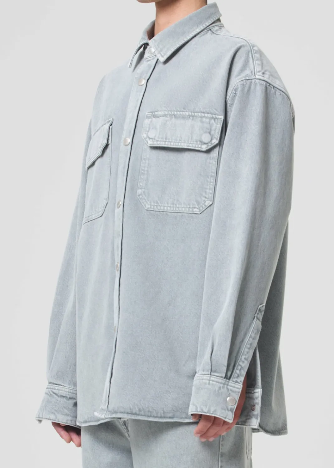 Online AGOLDE Camryn Shirt In Concrete