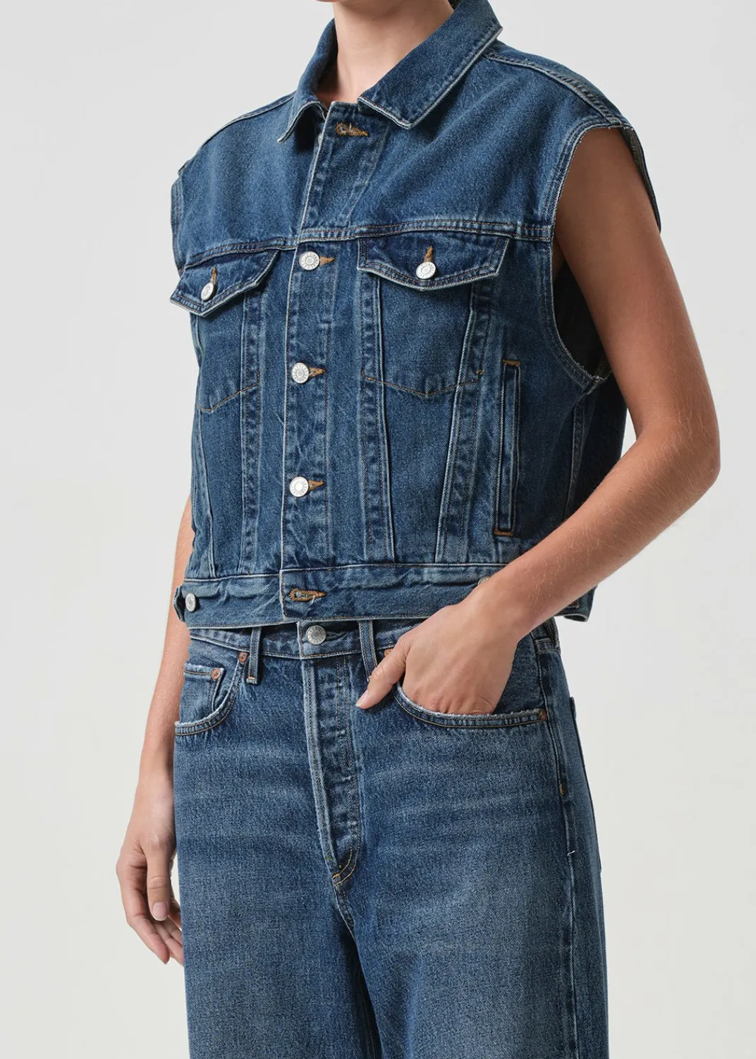 Sale AGOLDE Charli Vest In Filter