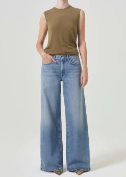 New AGOLDE Clara Low Rise Baggy Flare In Signal