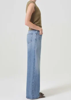 New AGOLDE Clara Low Rise Baggy Flare In Signal