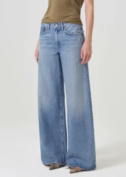New AGOLDE Clara Low Rise Baggy Flare In Signal