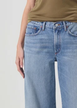 New AGOLDE Clara Low Rise Baggy Flare In Signal