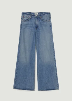 New AGOLDE Clara Low Rise Baggy Flare In Signal