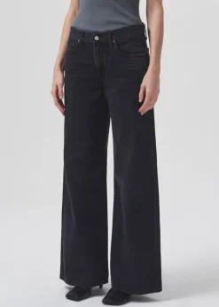 Store AGOLDE Clara Low Rise Baggy Flare In Mascara
